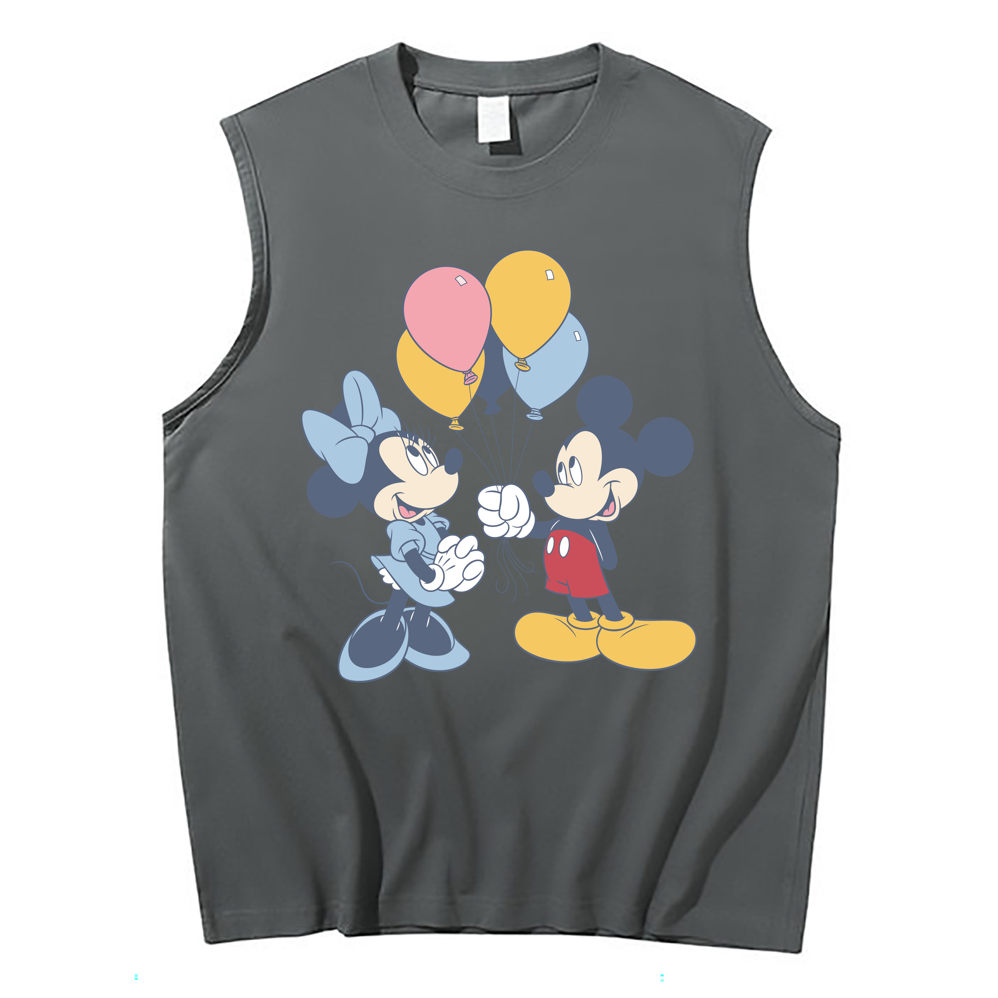 ミッキーマウス Mickey Mouse コットン100％タンクトップ（フロントプリント）